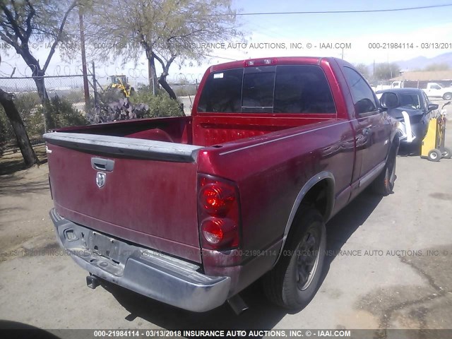 1D7HA16K68J151757 - 2008 DODGE RAM 1500 ST RED photo 4