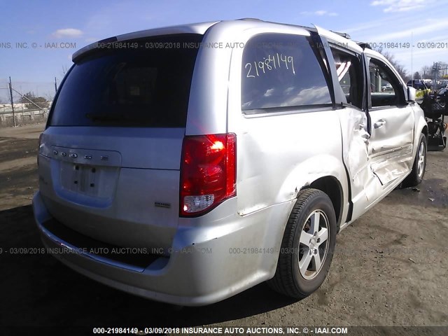 2D4RN3DG6BR722389 - 2011 DODGE GRAND CARAVAN MAINSTREET SILVER photo 4