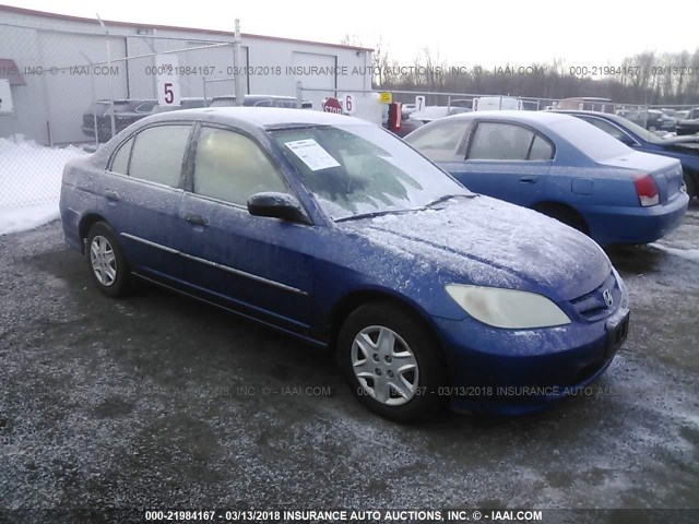 2HGES16385H534794 - 2005 HONDA CIVIC DX VP BLUE photo 1