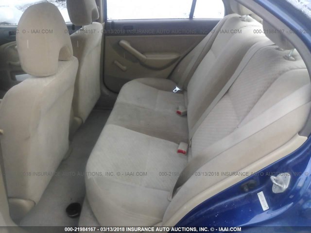 2HGES16385H534794 - 2005 HONDA CIVIC DX VP Mavi foto 8