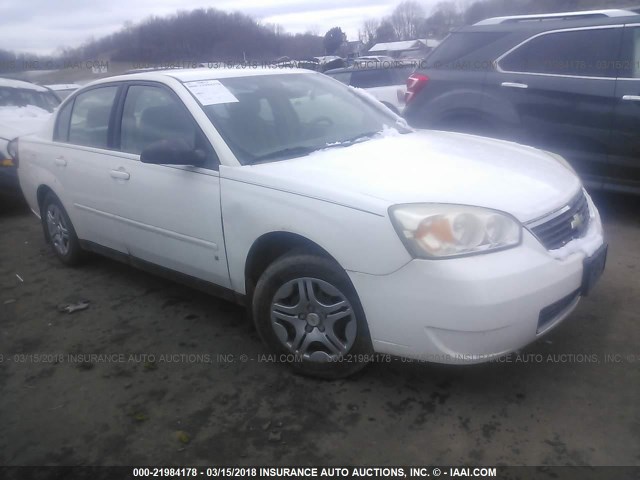 1G1ZS58F07F310818 - 2007 CHEVROLET MALIBU LS WHITE photo 1