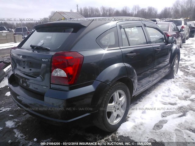 1B3HB48B08D593813 - 2008 DODGE CALIBER SXT BLUE photo 4