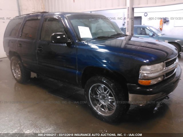 1GNEK13Z33J270488 - 2003 CHEVROLET TAHOE K1500 BLUE photo 1