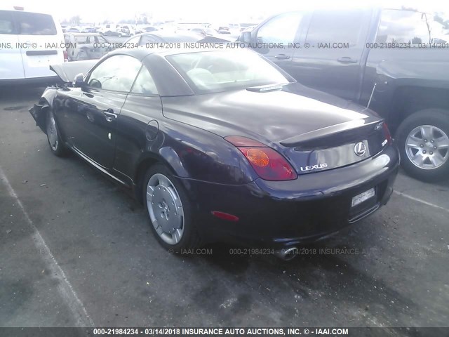 JTHFN48Y320035520 - 2002 LEXUS SC 430 BLACK photo 3