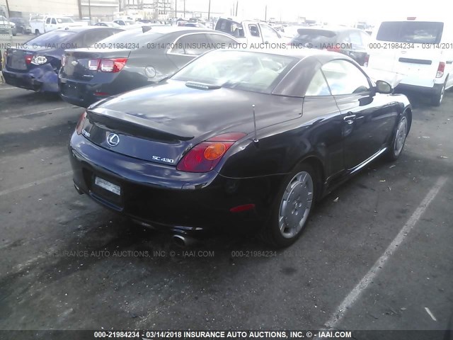 JTHFN48Y320035520 - 2002 LEXUS SC 430 BLACK photo 4