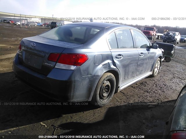 4S3BMCA60D3033036 - 2013 SUBARU LEGACY 2.5I BLUE photo 4