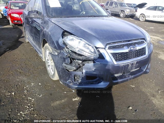 4S3BMCA60D3033036 - 2013 SUBARU LEGACY 2.5I BLUE photo 6