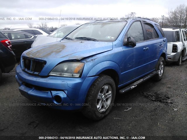 KNDJC733965553056 - 2006 KIA SORENTO EX/LX BLUE photo 2