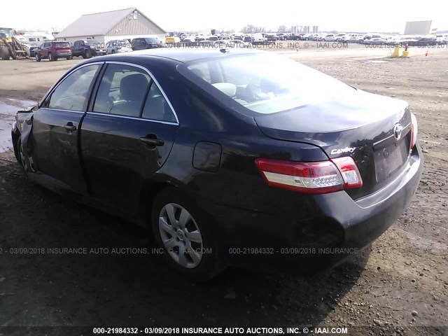 4T1BF3EKXAU508713 - 2010 TOYOTA CAMRY SE/LE/XLE BLACK photo 3