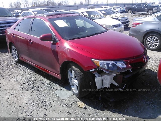 4T1BF1FK1CU596010 - 2012 TOYOTA CAMRY SE/LE/XLE წითელი ფოტო 1