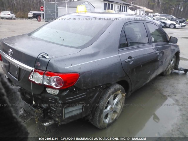 5YFBU4EE7DP204671 - 2013 TOYOTA COROLLA S/LE GRAY photo 4