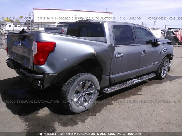 1N6AA1E64HN544064 - 2017 NISSAN TITAN SV/SL/PLATINUM RESERVE GRAY photo 4