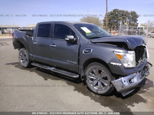 1N6AA1E64HN544064 - 2017 NISSAN TITAN SV/SL/PLATINUM RESERVE GRAY photo 6