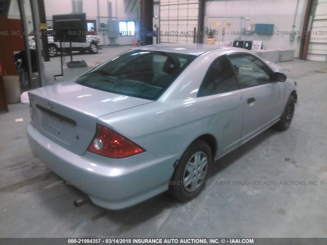 1HGEM22135L005227 - 2005 HONDA CIVIC DX VP SILVER photo 4