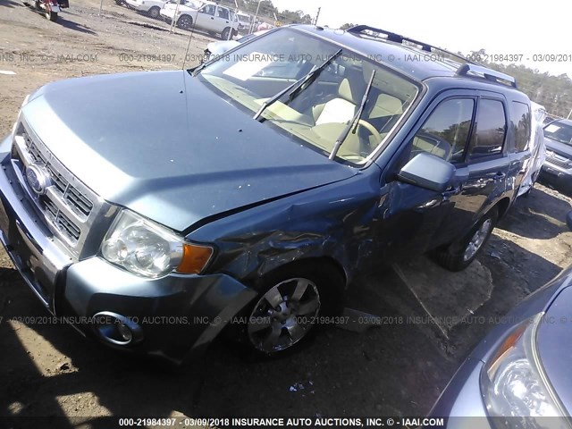 1FMCU0EGXBKB63846 - 2011 FORD ESCAPE LIMITED BLUE photo 2