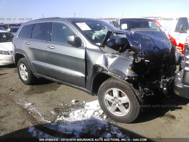 1C4RJFAG2CC165229 - 2012 JEEP GRAND CHEROKEE LAREDO GRAY photo 1