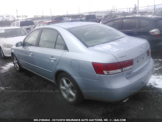 5NPEU46F56H132406 - 2006 HYUNDAI SONATA GLS/LX BLUE photo 3