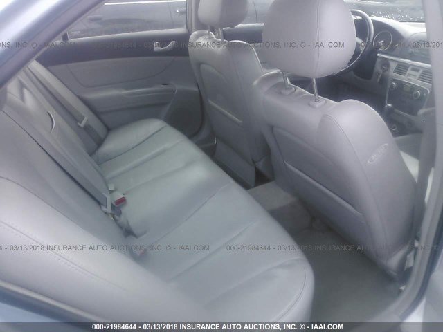 5NPEU46F56H132406 - 2006 HYUNDAI SONATA GLS/LX BLUE photo 8