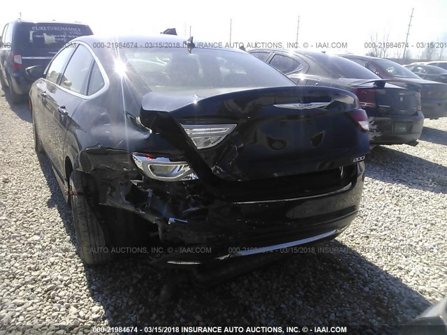 1C3CCCAB1FN606199 - 2015 CHRYSLER 200 LIMITED BLACK photo 6