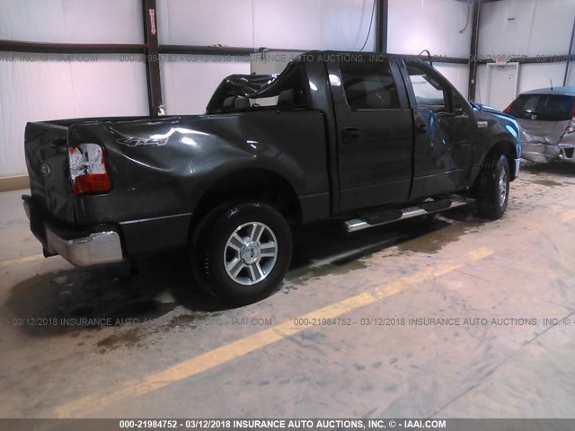 1FTPW14V17FA56786 - 2007 FORD F150 SUPERCREW GRAY photo 4