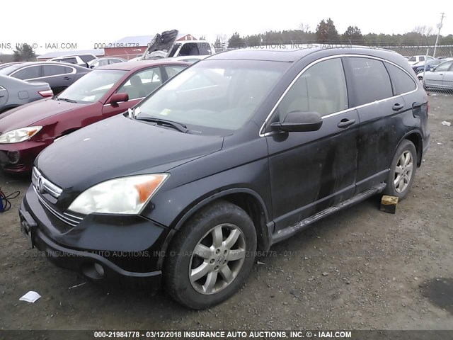 5J6RE485X7L007234 - 2007 HONDA CR-V EX BLACK photo 2