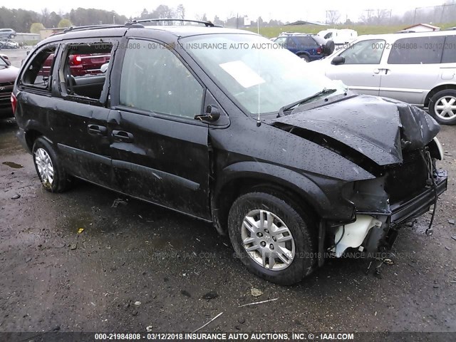 1D4GP25E46B527470 - 2006 DODGE CARAVAN SE BLACK photo 1