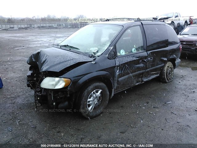 1D4GP25E46B527470 - 2006 DODGE CARAVAN SE BLACK photo 2