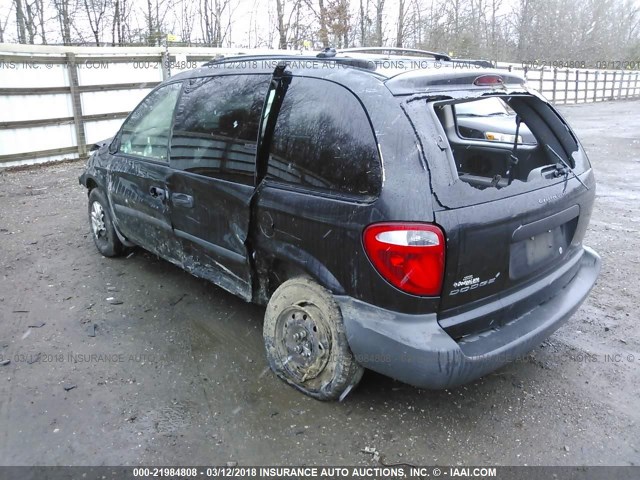 1D4GP25E46B527470 - 2006 DODGE CARAVAN SE BLACK photo 3