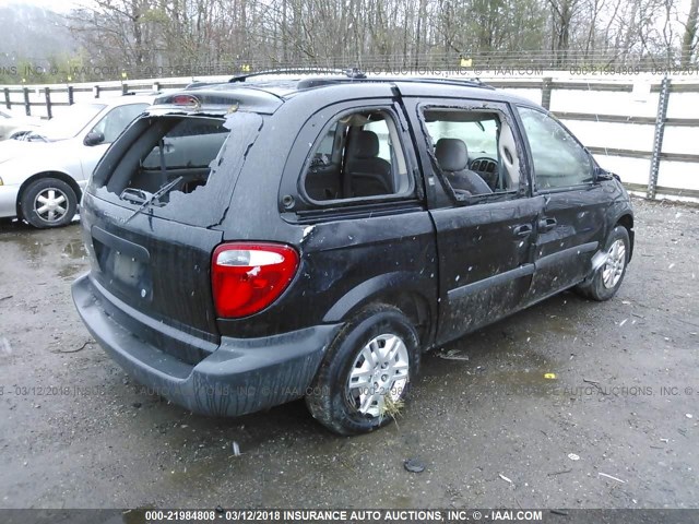 1D4GP25E46B527470 - 2006 DODGE CARAVAN SE BLACK photo 4