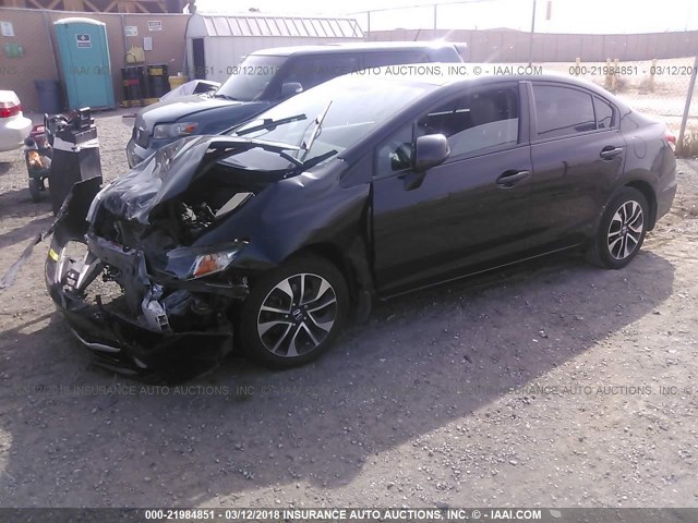 19XFB2F9XDE267438 - 2013 HONDA CIVIC EXL შავი ფოტო 2