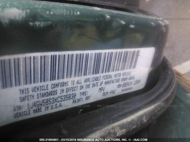 1J4GW58S3XC535830 - 1999 JEEP GRAND CHEROKEE LAREDO GREEN photo 9