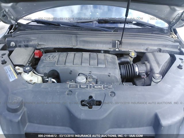 5GALRBED3AJ173664 - 2010 BUICK ENCLAVE CXL ვერცხლისფერი ფოტო 10