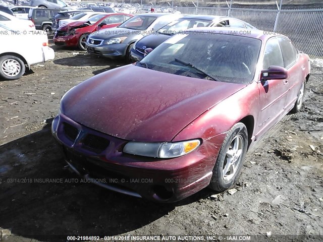 1G2WP52K01F132017 - 2001 PONTIAC GRAND PRIX GT BURGUNDY photo 2