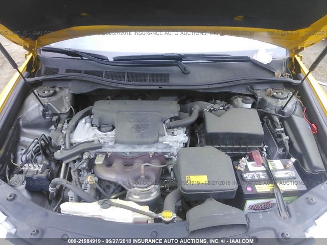 4T1BF1FK1EU470586 - 2014 TOYOTA CAMRY L/SE/LE/XLE ყვითელი ფოტო 10
