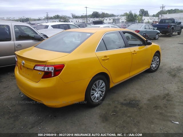 4T1BF1FK1EU470586 - 2014 TOYOTA CAMRY L/SE/LE/XLE ყვითელი ფოტო 4