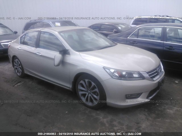 1HGCR2F50DA024172 - 2013 HONDA ACCORD SPORT GOLD photo 1