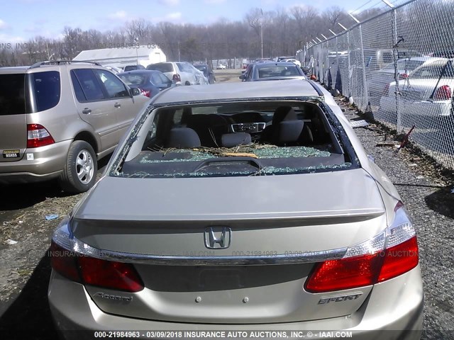 1HGCR2F50DA024172 - 2013 HONDA ACCORD SPORT 金色 照片 6