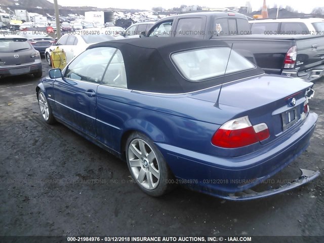 WBABS33432PG82871 - 2002 BMW 325 CI BLUE photo 3