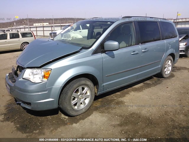 2A4RR5D14AR285249 - 2010 CHRYSLER TOWN & COUNTRY TOURING BLUE photo 2