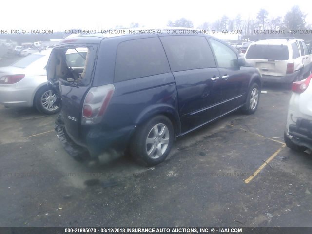 5N1BV28U67N136056 - 2007 NISSAN QUEST S/SE/SL BLUE photo 4