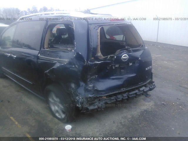 5N1BV28U67N136056 - 2007 NISSAN QUEST S/SE/SL BLUE photo 6