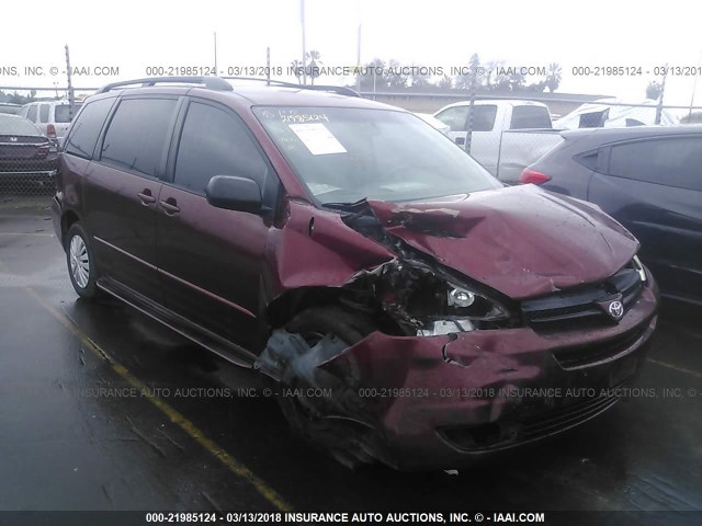 5TDZA23C05S333535 - 2005 TOYOTA SIENNA CE/LE RED photo 1