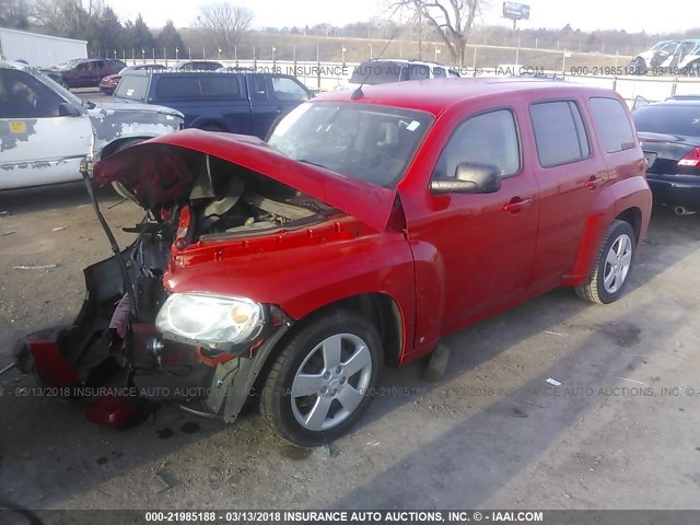 3GNCA13B49S597776 - 2009 CHEVROLET HHR LS RED photo 2