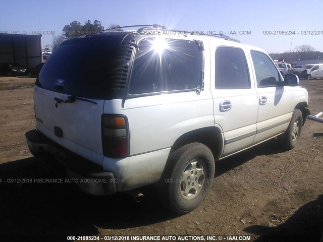 1GNEC13T56J115583 - 2006 CHEVROLET TAHOE C1500 WHITE photo 4