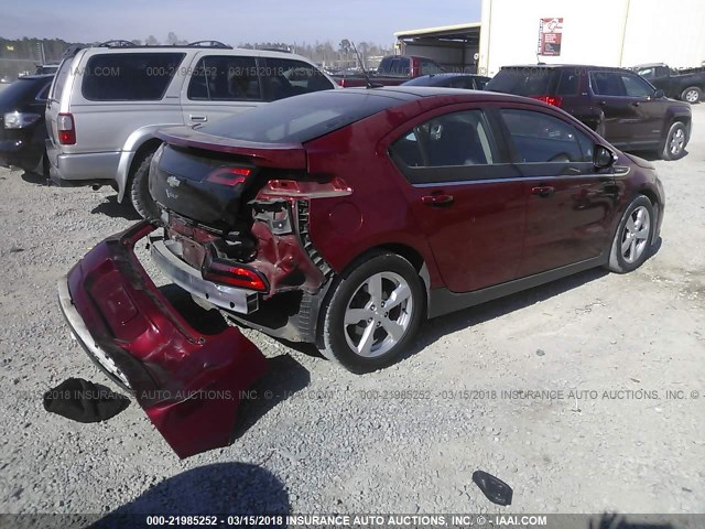 1G1RD6E46CU106131 - 2012 CHEVROLET VOLT RED photo 4