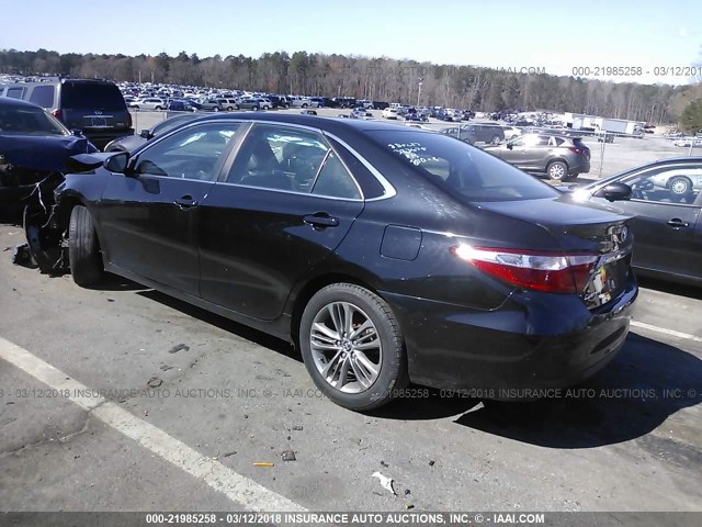 4T1BF1FK7FU037503 - 2015 TOYOTA CAMRY LE/XLE/SE/XSE BLACK photo 3