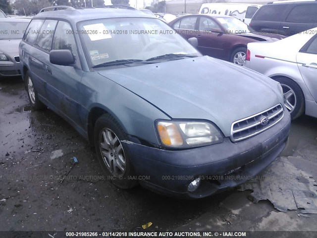 4S3BH665427647857 - 2002 SUBARU LEGACY OUTBACK GREEN photo 1