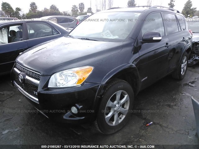 2T3DK4DV1BW047156 - 2011 TOYOTA RAV4 LIMITED BLACK photo 2