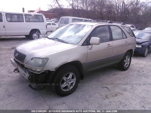 JT6HF10U0Y0124234 - 2000 LEXUS RX 300 TAN photo 2