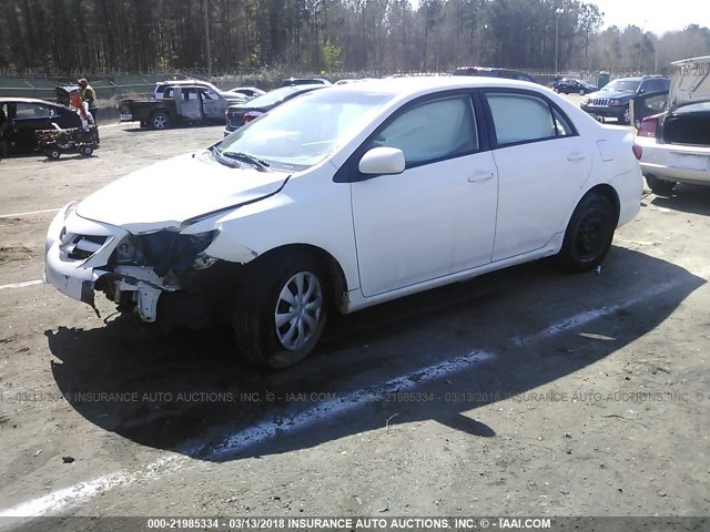 2T1BU4EE5BC730066 - 2011 TOYOTA COROLLA S/LE WHITE photo 2